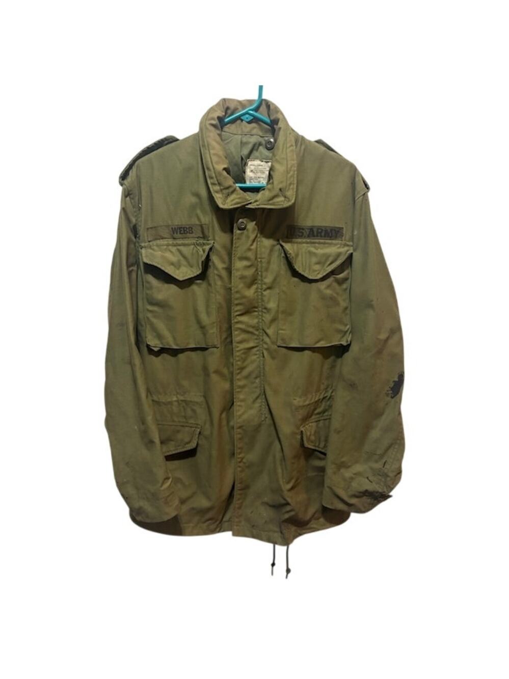 Vintage US Army M65 Field Jacket Mens Small Long Olive Green Cold Weather Alpha